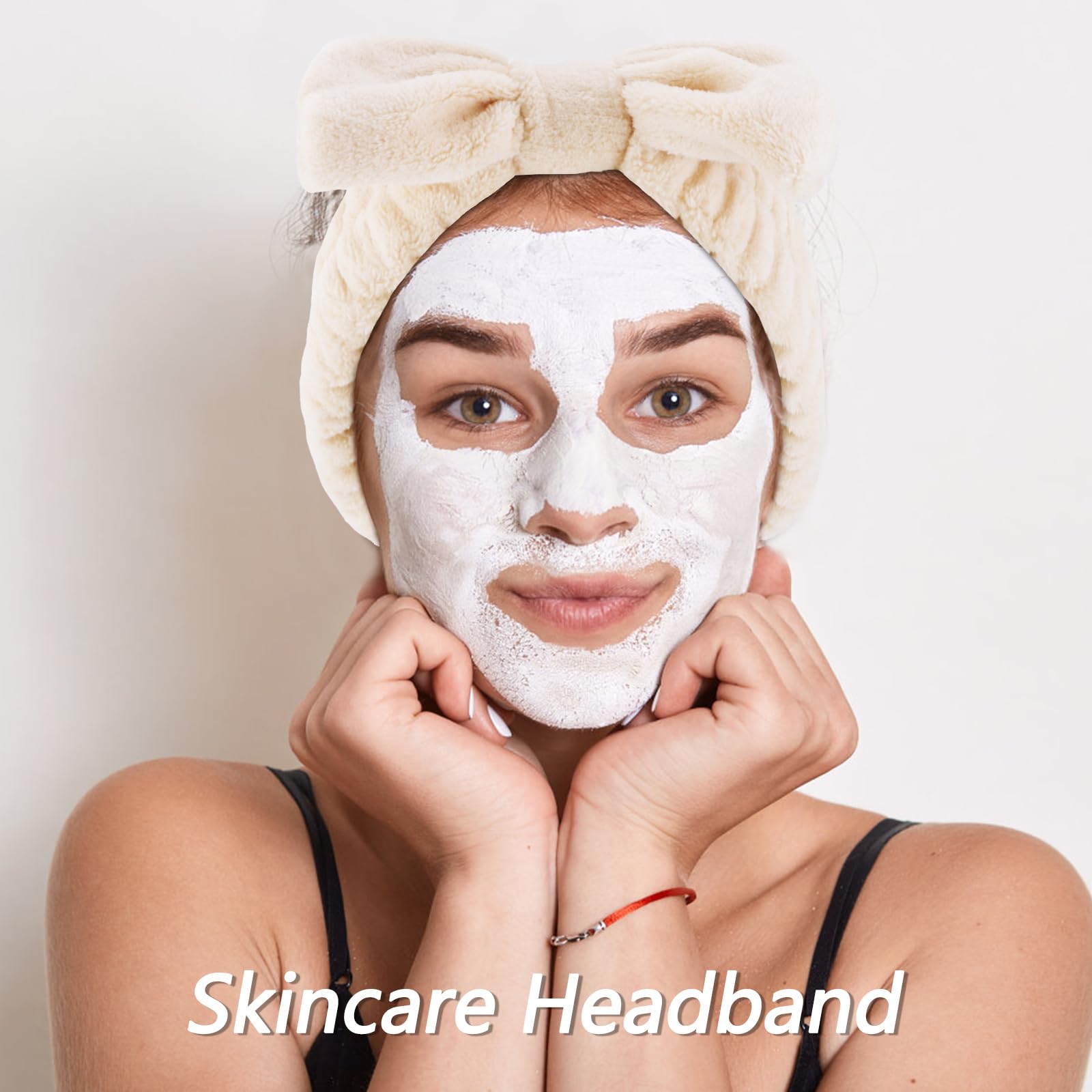 VELSCRUN banda spa con pinza para cabello, mantiene recogido sin molestar.