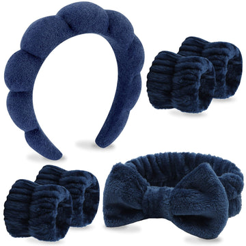 VELSCRUN diadema spa para mantener el cabello fuera del rostro durante el lavado facial