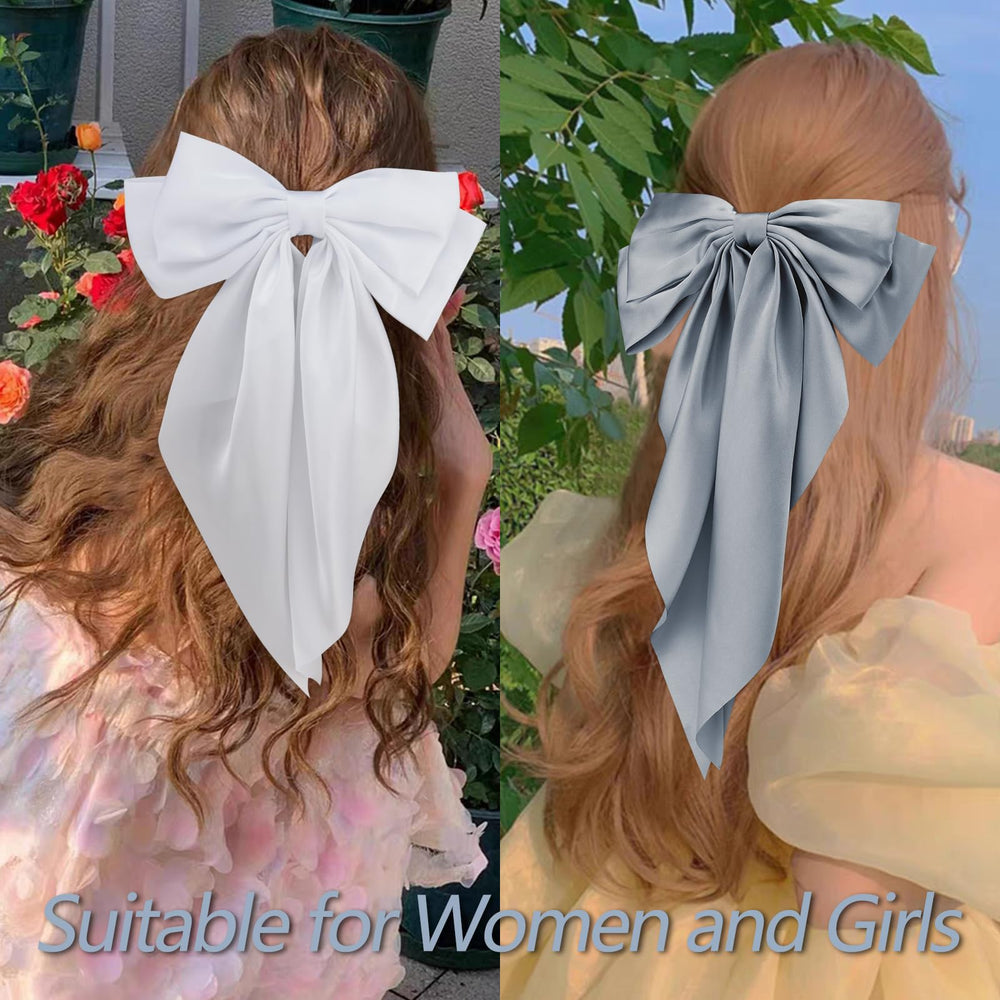 VELSCRUN lazo para cabello negro satin, versatilidad para diario o fiestas.