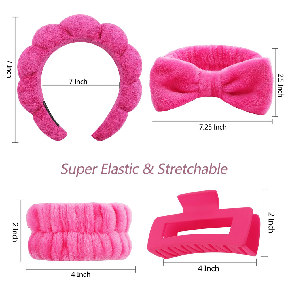 VELSCRUN Lazo superior banda rosa fucsia añade estilo durante el cuidado.