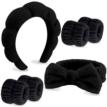VELSCRUN banda spa cabeza con lazo para mantener el cabello recogido durante la limpieza