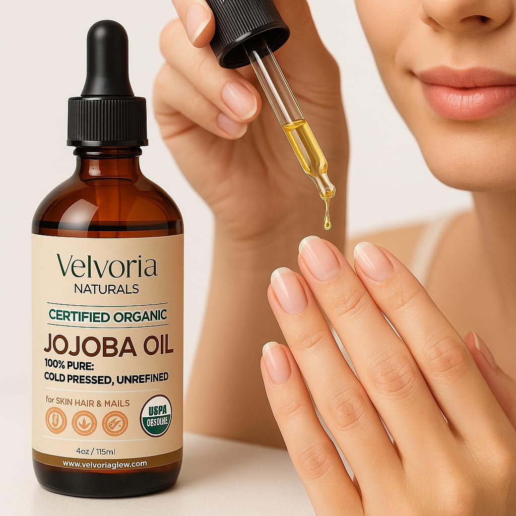 Cuidado de barba y cuero cabelludo con aceite de jojoba Velvoria Naturals