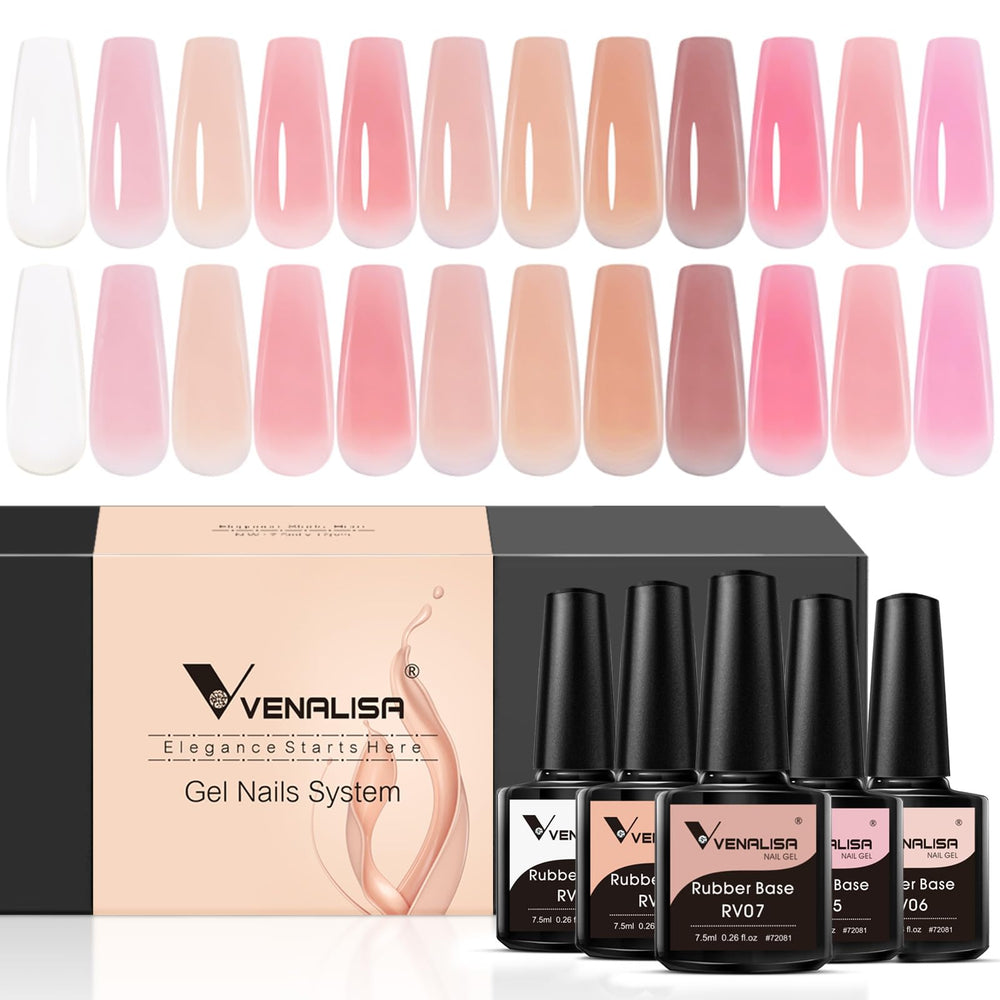 Venalisa 3 en 1 base gel uñas, base fortalecedora y color para uso doméstico