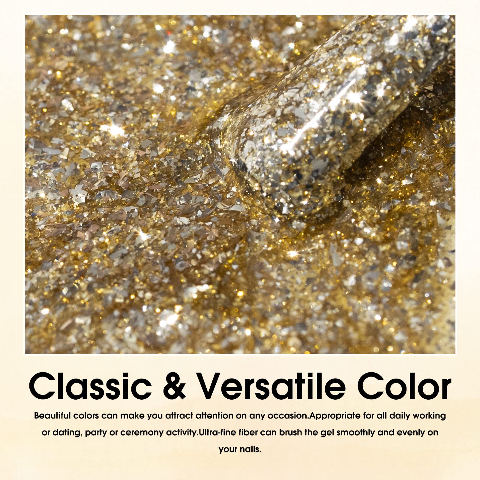VENALISA Esmalte gel aplica cremosa con brocha gruesa