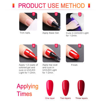 VENALISA Esmalte gel rosa claro: base y top coat para sellar color