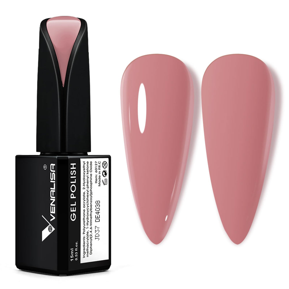 VENALISA Esmalte gel rosa claro: botella visible, color intenso y duradero