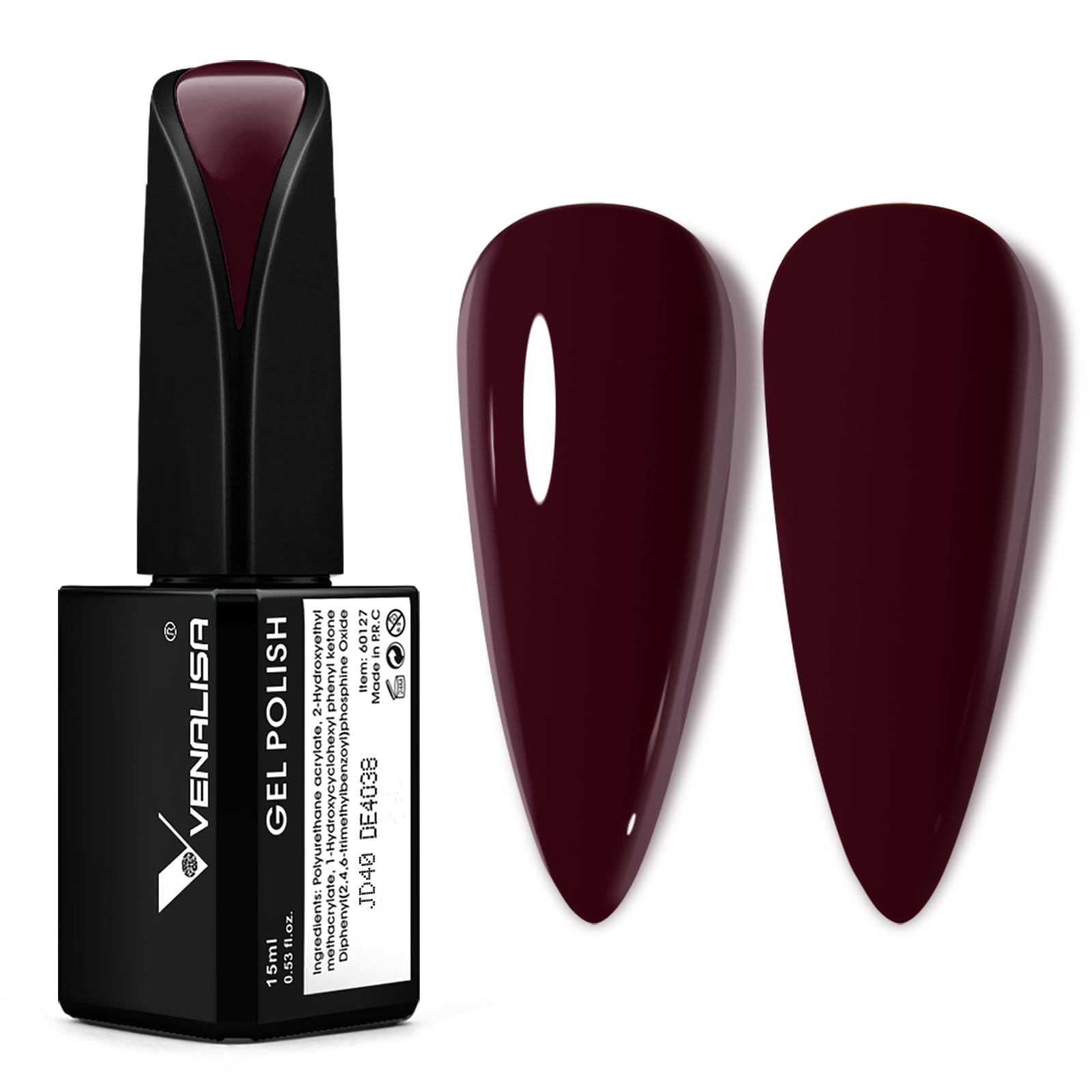 Venalisa tono burdeos oscuro para un look sofisticado en uñas