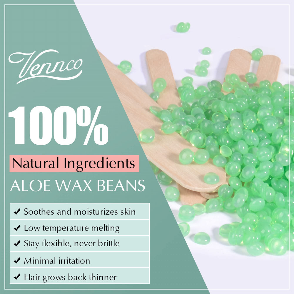 Effective at removing coarse hair from legs and arms with Vennco beads.
