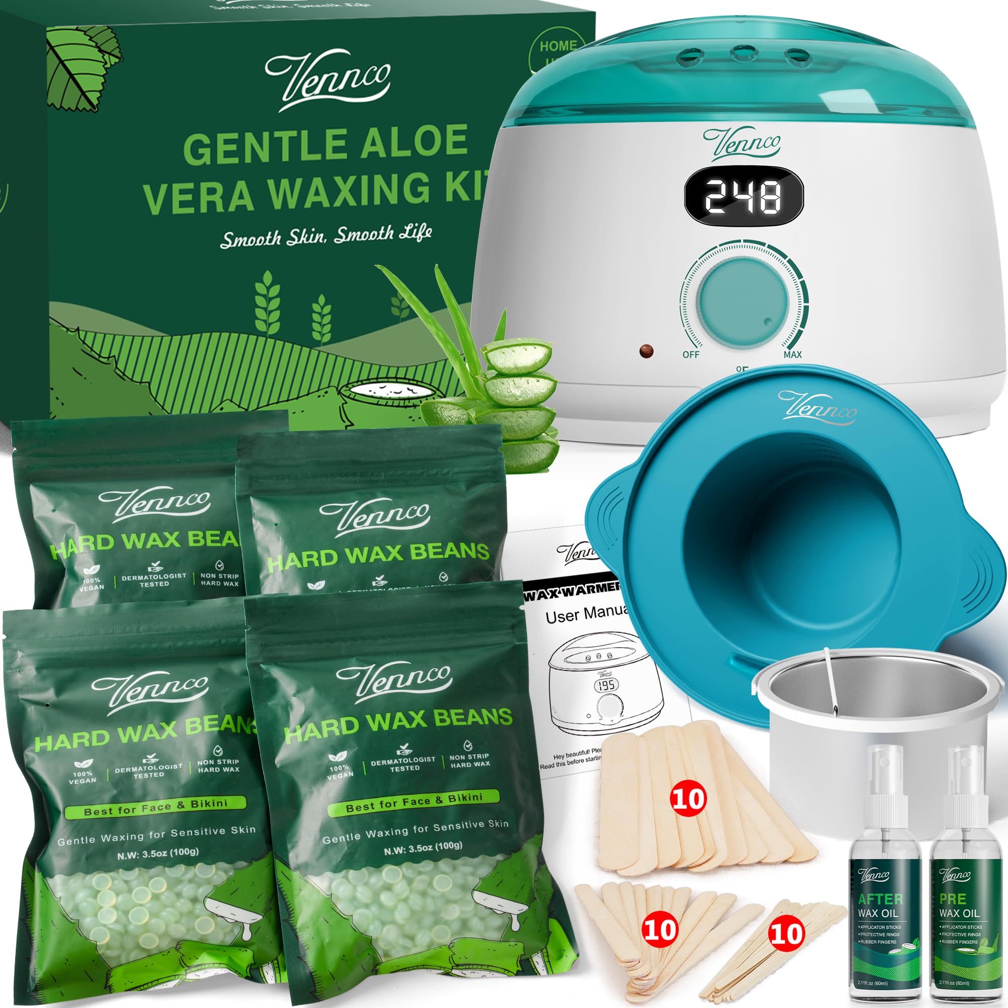 Vennco quemador digital de cera, calor rápido para sesiones eficientes.