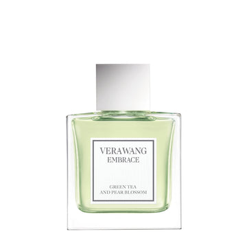 Vera Wang Embrace frasco con nota de pera y té verde; uso diario
