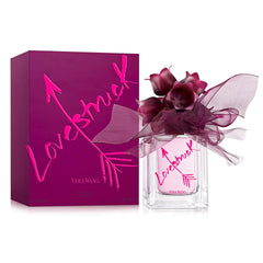 Vera Wang Love Struck, detalle del frasco que resalta su diseño lujoso.