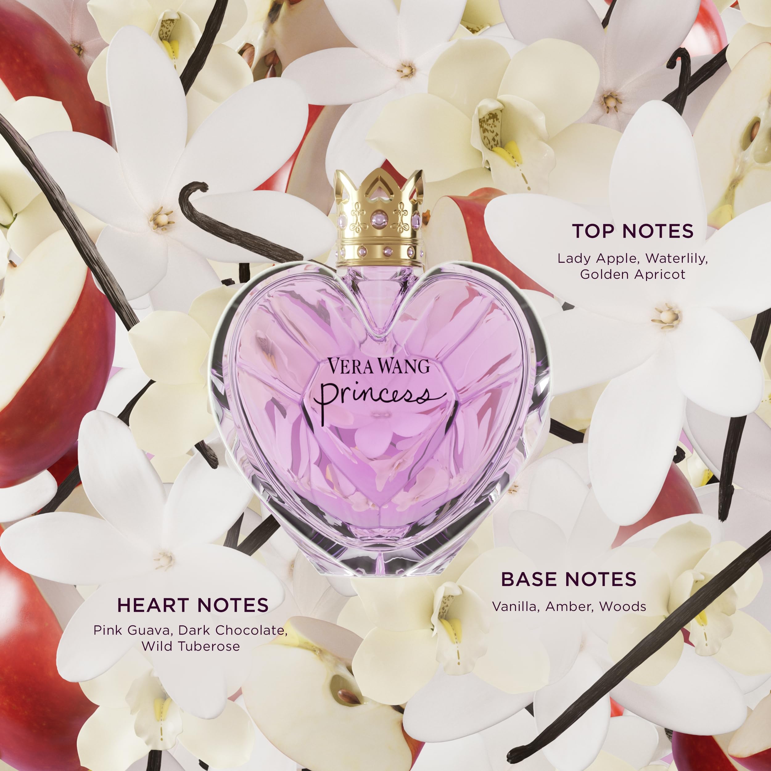 Notas de vainilla y lirio de agua en Vera Wang Princess.