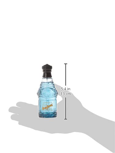 Versace Blue Jeans para hombre, notas destacadas visibles, útil para entender el aroma durante la compra.