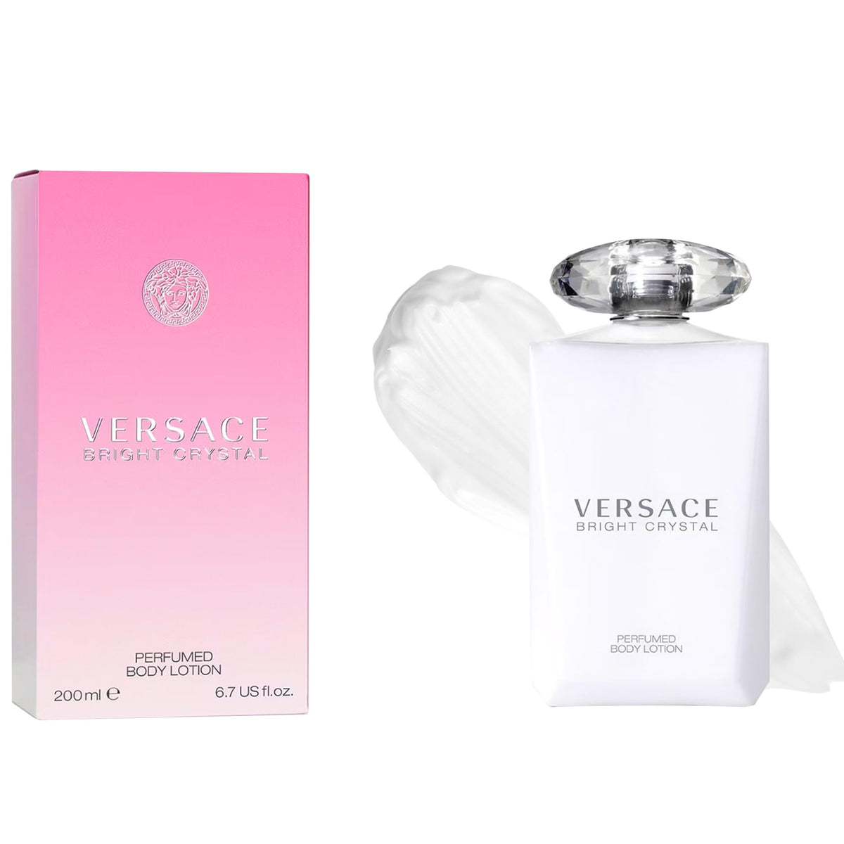 Versace Bright Crystal: botella frontal con aroma duradero para uso diario