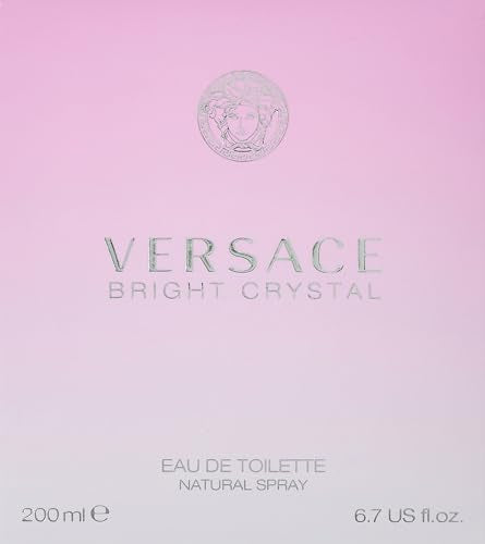 Versace Bright Crystal, frasco presentado con brillo para ocasiones especiales.