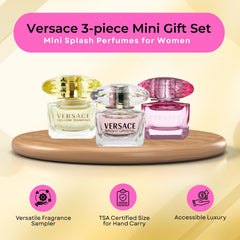 Versace Bright Crystal miniatura de 5 ml, frescura floral para el día