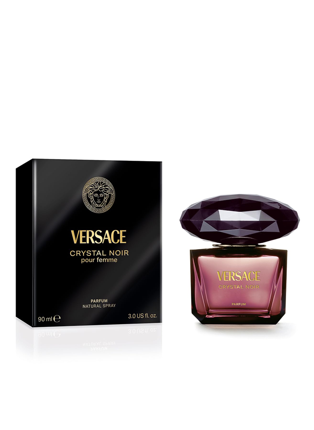 Versace Bright Crystal Noir Parfum detalle de notas, guía su aroma para uso diario.