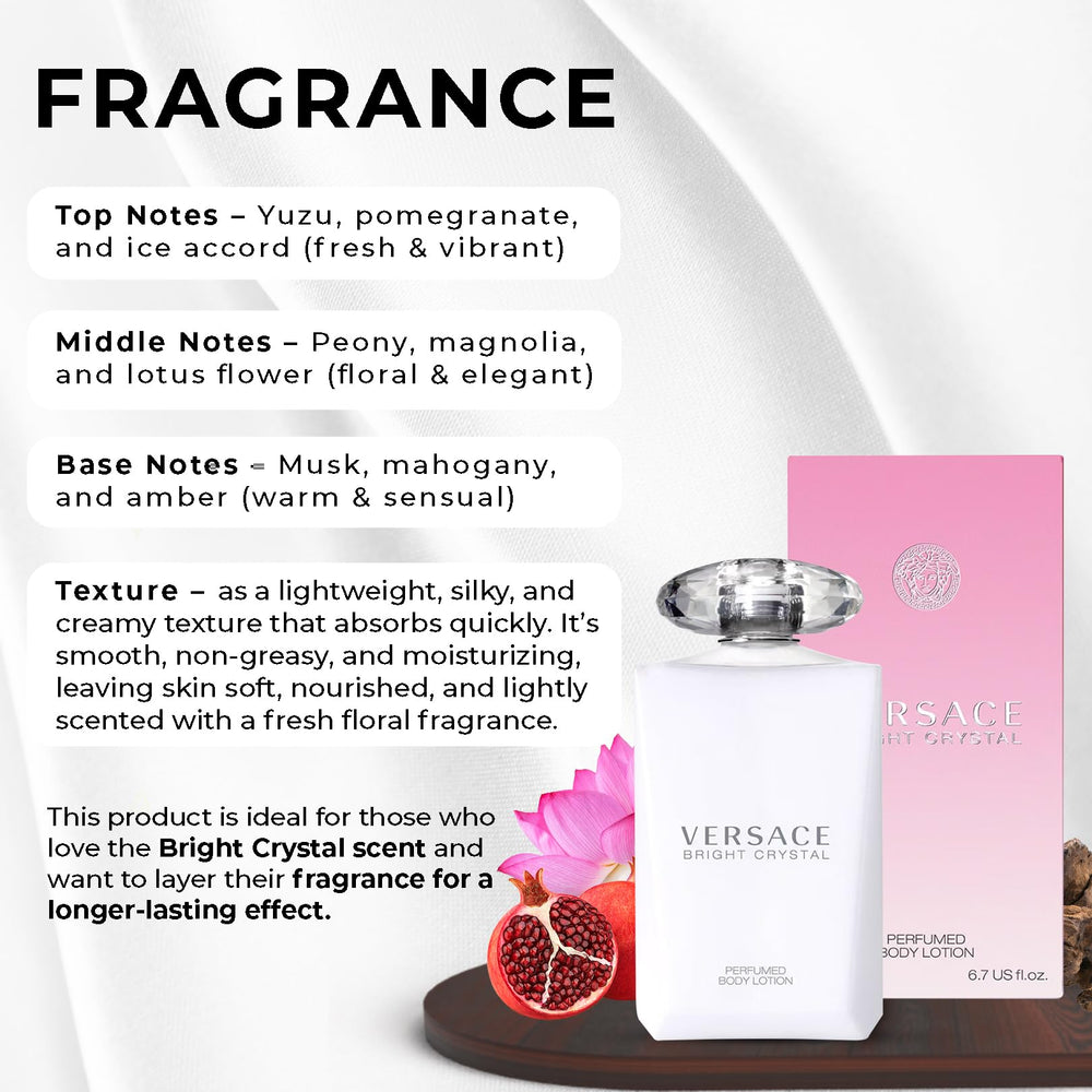 Versace Bright Crystal: notas florales para perfumar durante el día