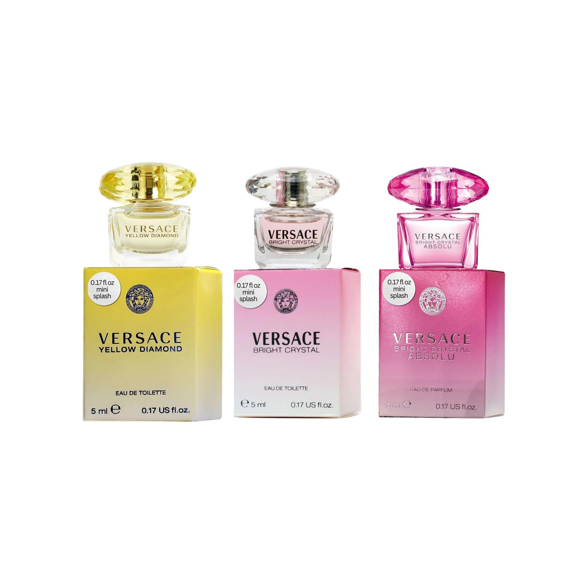 Cofre regalo Versace para mujer con tres fragancias, perfecto para probar.