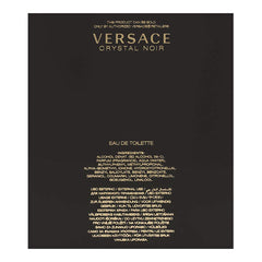 Versace Crystal Noir, detalle de pulverizador, para una aplicación precisa y elegante.