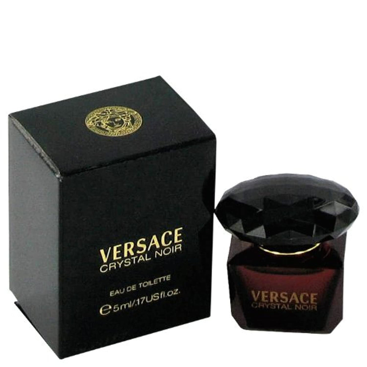 Versace Crystal Noir mini frasco fragancia para dama, ideal para eventos nocturnos