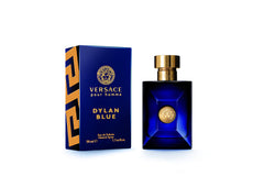 Versace Dylan Blue empaque presentación, desembalaje de lujo.
