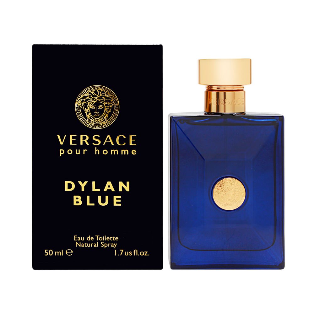 Versace Dylan Blue frasco detalle, aroma sofisticado para ocasiones.