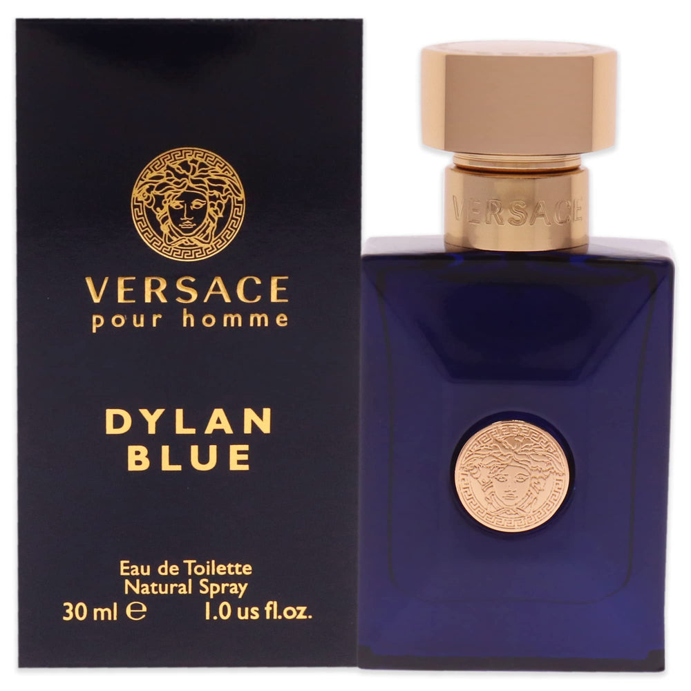 Versace Dylan Blue, botella de 30 ml, aroma fresco para uso diario y ocasiones formales.