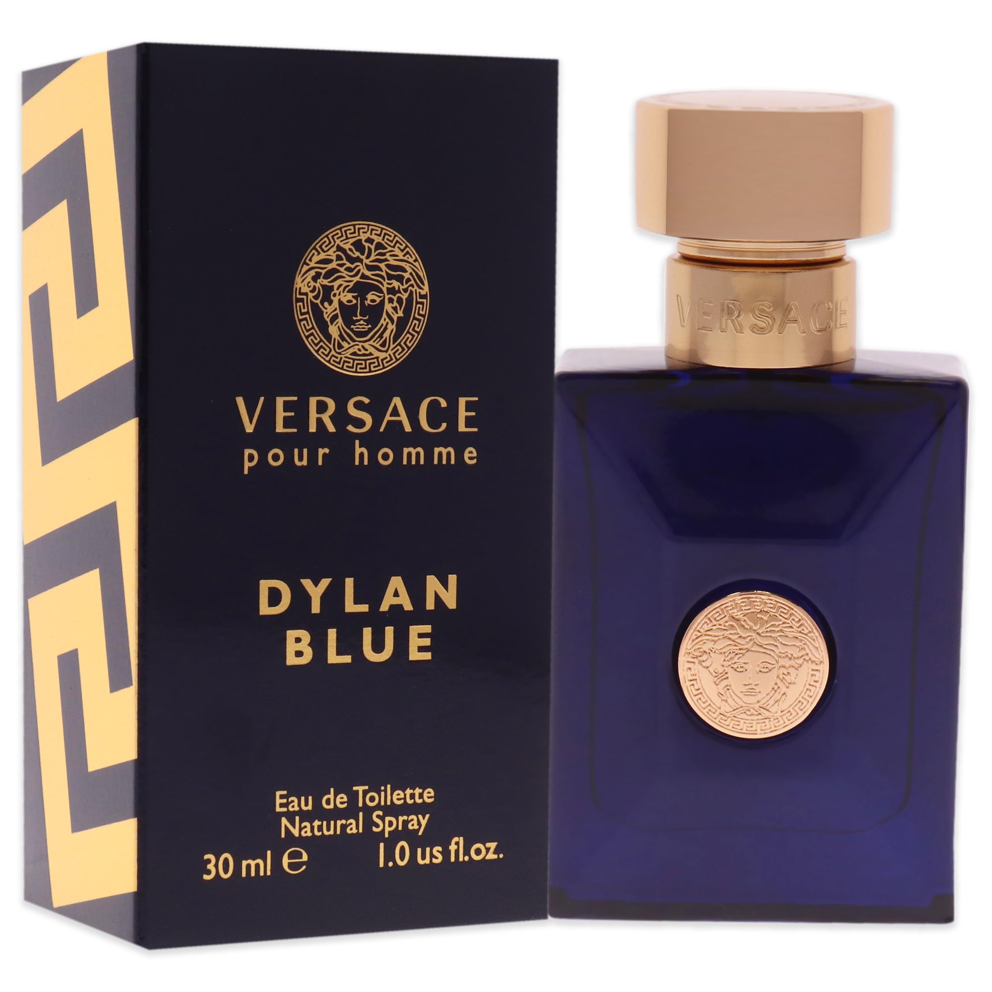 envase de caja de Versace Dylan Blue, presentación elegante para regalo o colección.