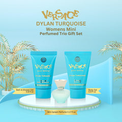 Versace Dylan Turquoise shower gel for a refreshing morning cleanse.