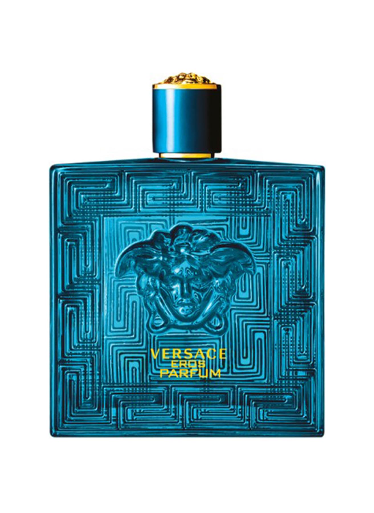 Versace Eros bottle shot highlights luxury fragrance for everyday confidence.