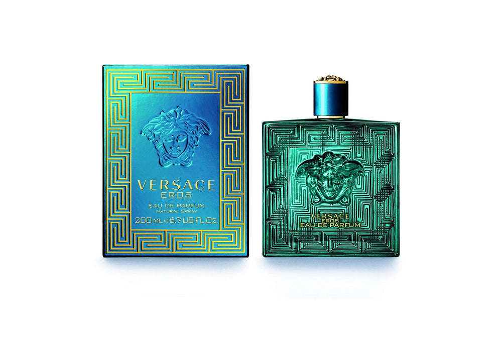 Versace Eros, diseño del frasco, estética audaz y masculina
