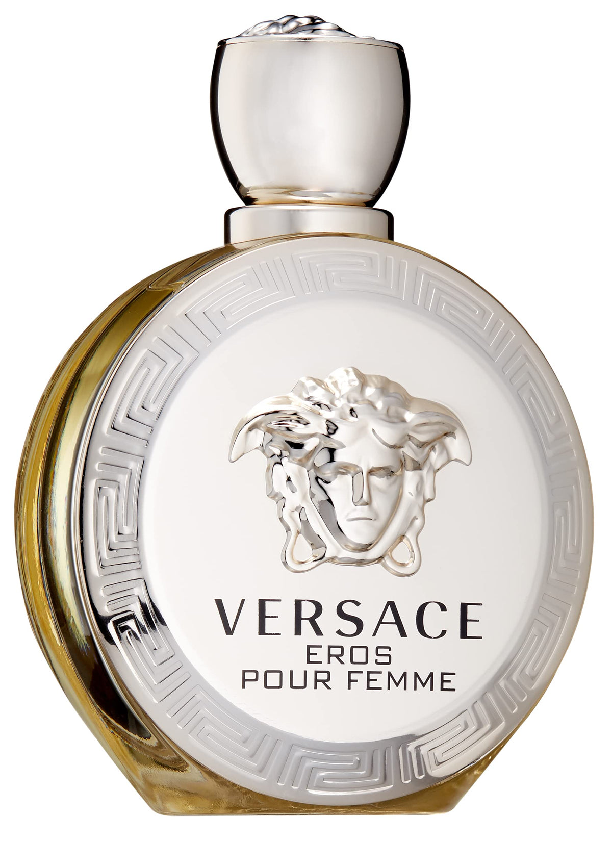 Versace Eros para mujer, botella elegante, aroma sofisticado para uso diario.