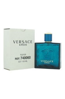 Versace Eros EDT bottle, bold masculine scent ideal for evening wear.