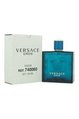 Versace Eros EDT bottle, bold masculine scent ideal for evening wear.