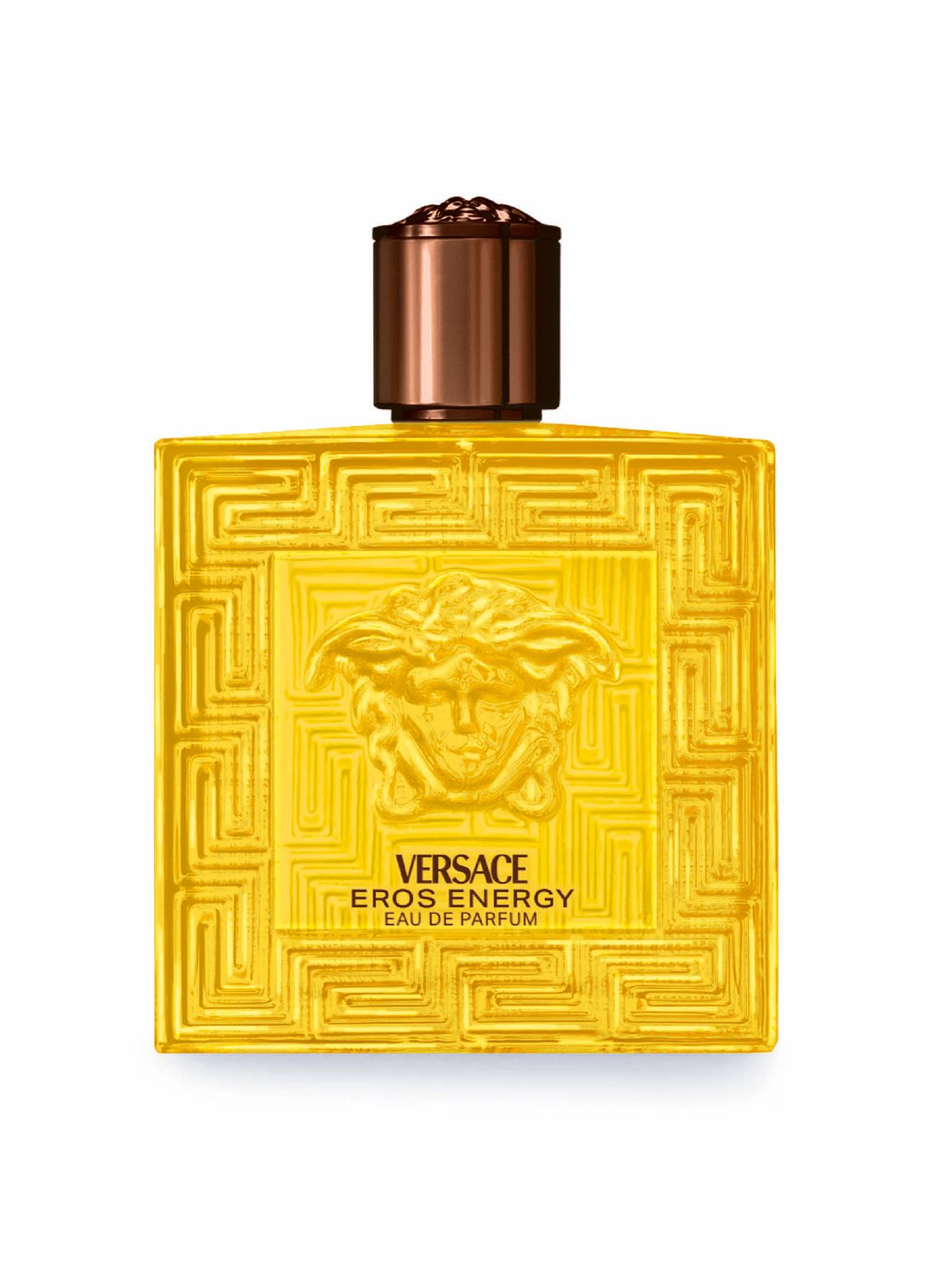 Versace Eros Energy para Hombre, botella amarilla clara, ideal para uso diario.