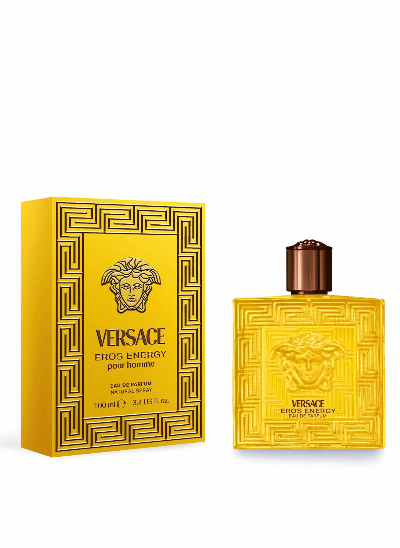 Versace Eros Energy para Hombres, aplicación en puntos de pulso para aroma equilibrado.