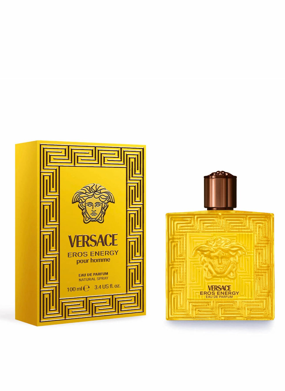 Versace Eros Energy para Hombres, aplicación en puntos de pulso para aroma equilibrado.