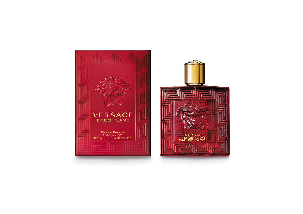 Versace Eros Flame: bote frontal transmite presencia para ocasiones especiales.