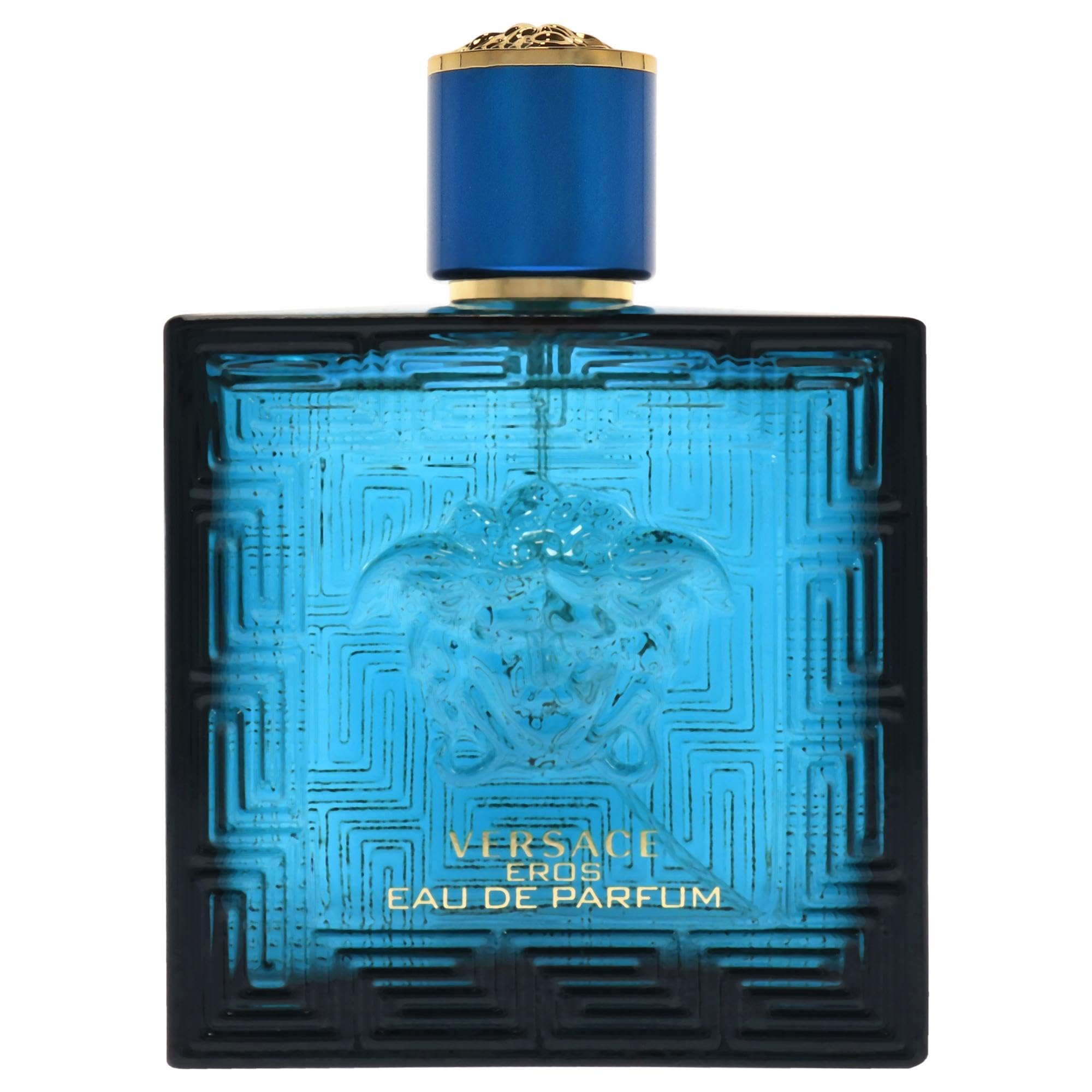 Versace Eros para hombre, botella lateral, aroma duradero para todo el día.