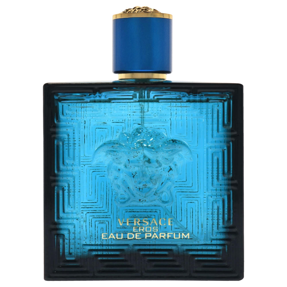Versace Eros para hombre, botella lateral, aroma duradero para todo el día.