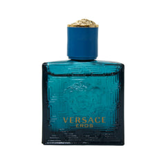 Versace Eros mini frasco con atomizador compacto, listo para llevar.