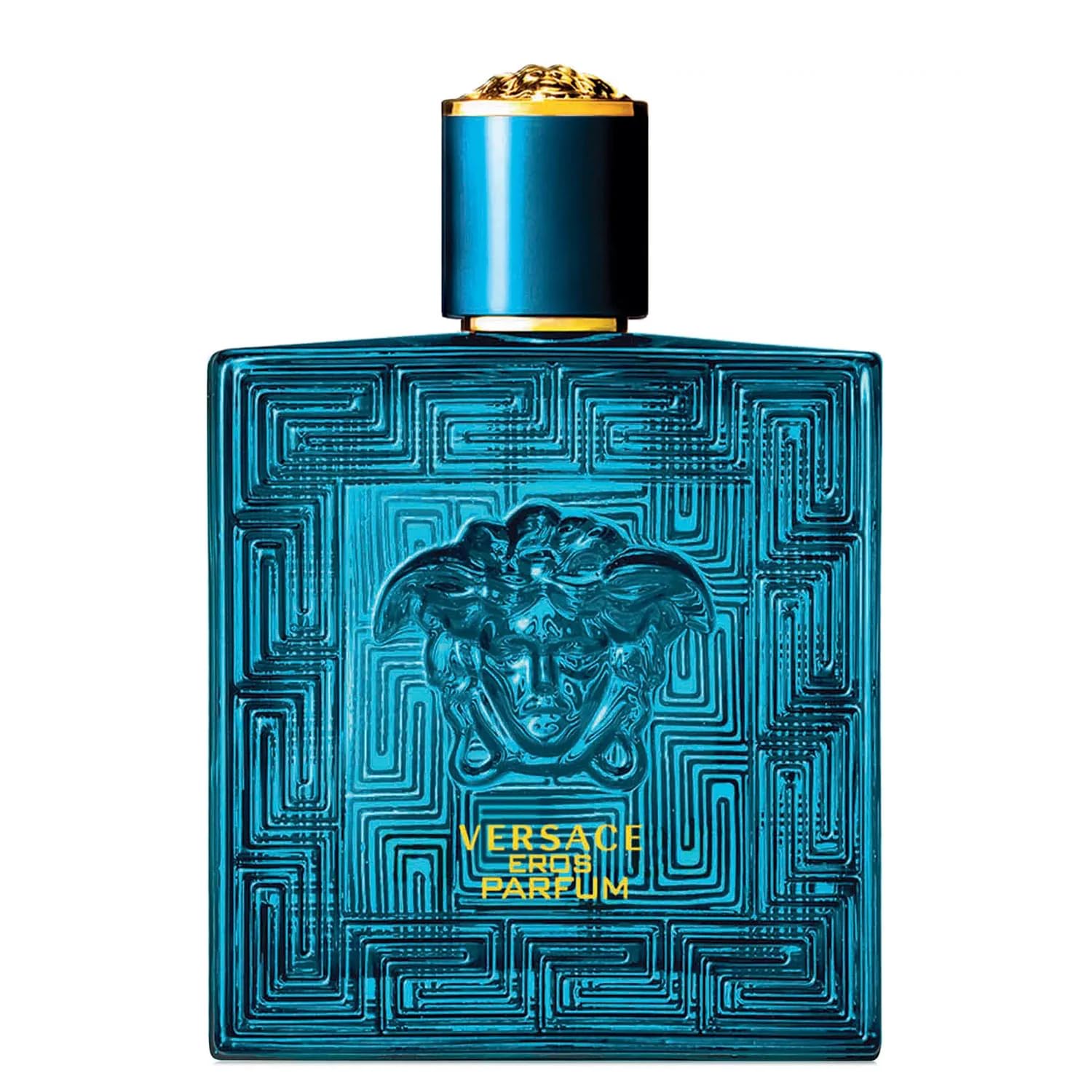 Versace Eros Parfum bottle front view for evening confidence and style.