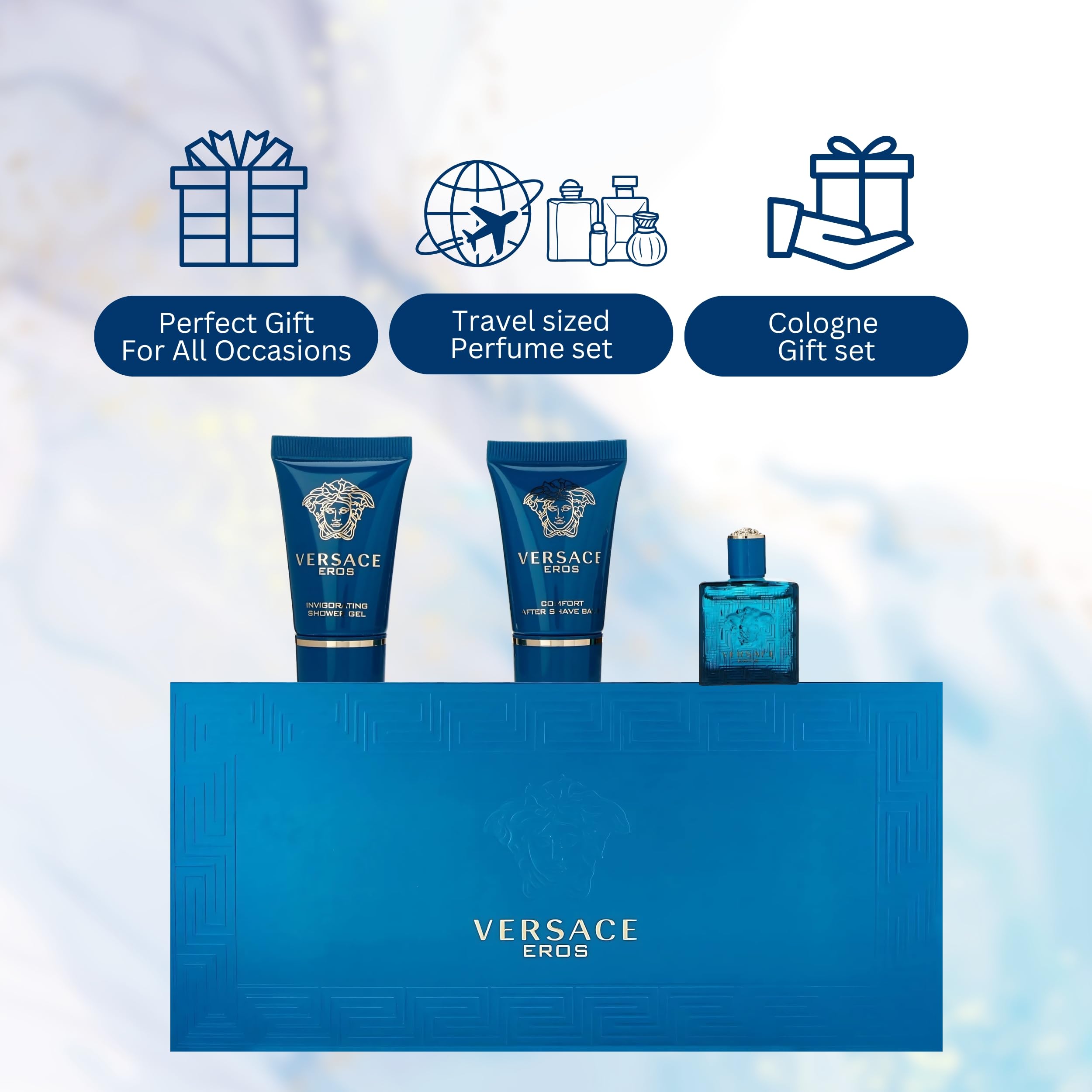 Versace Eros tamaño de viaje para uso diario compacto.