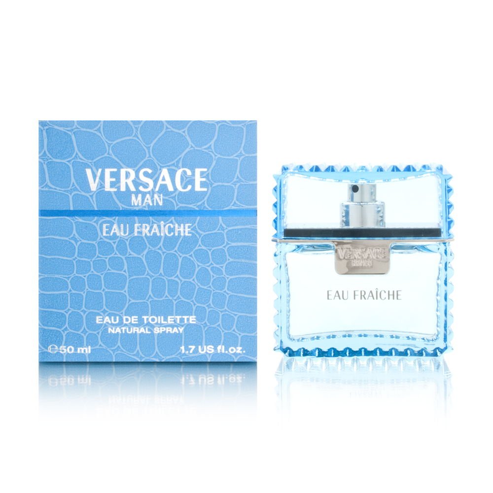 Versace Man Eau Fraiche, botella de 50 ml, aroma fresco para uso diario