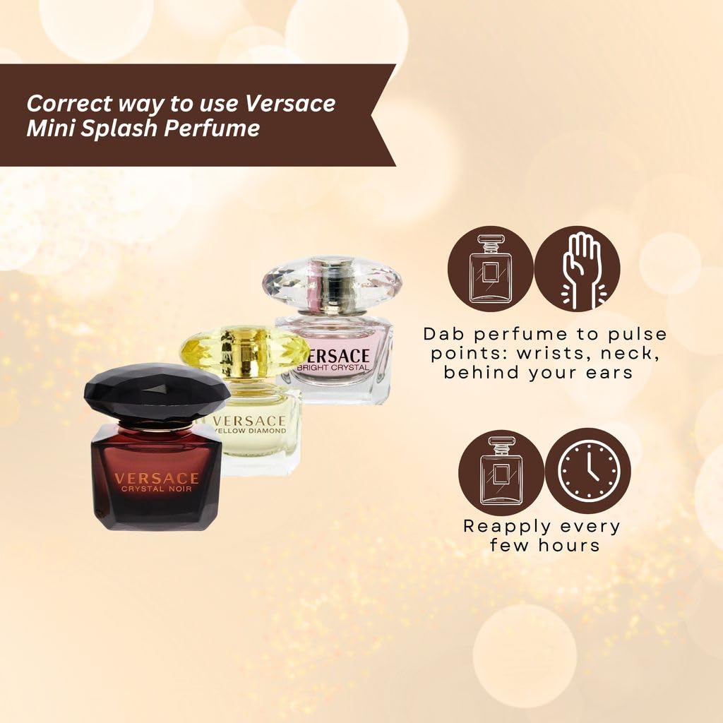 Conjunto de mini perfumes para mujeres Versace, ideal para pruebas y viajes.