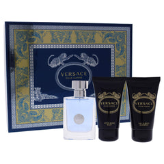 Versace Pour Homme 3pc set edt bottle close-up, ideal for daily wear