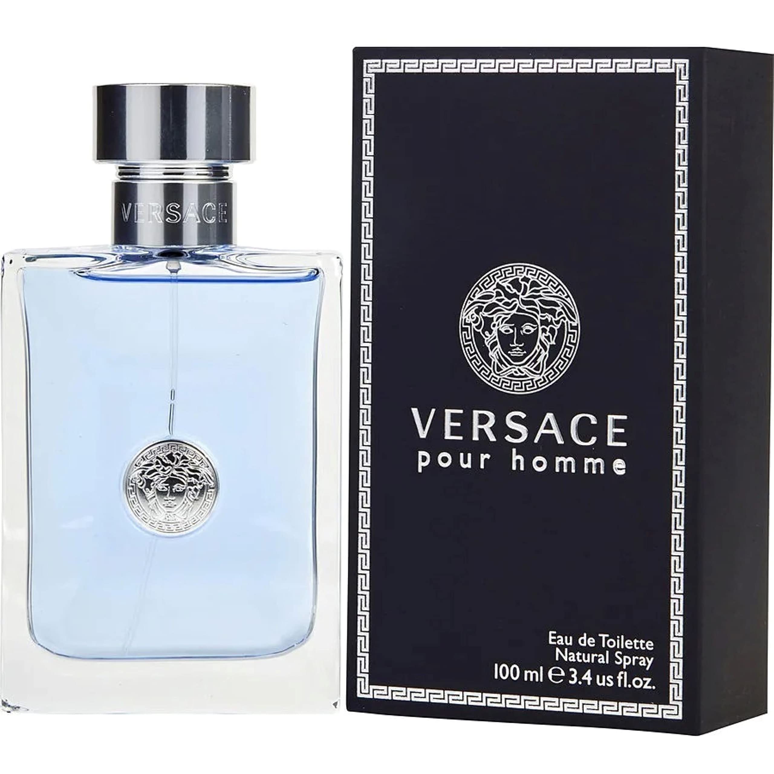 Versace Pour Homme, atomizador en acción; aplicación suave y duradera.