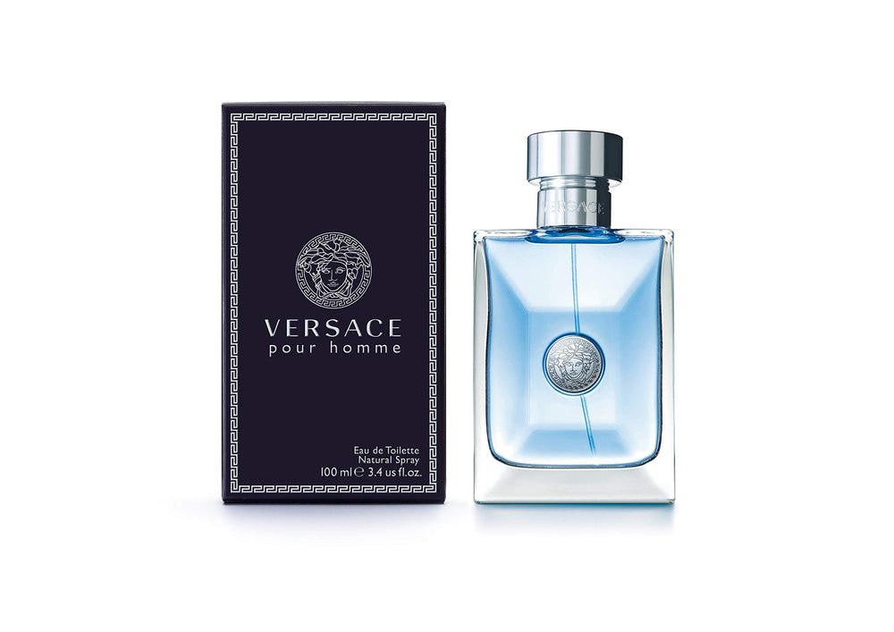 Versace Pour Homme: caja y empaque que evocan elegancia y presencia profesional.