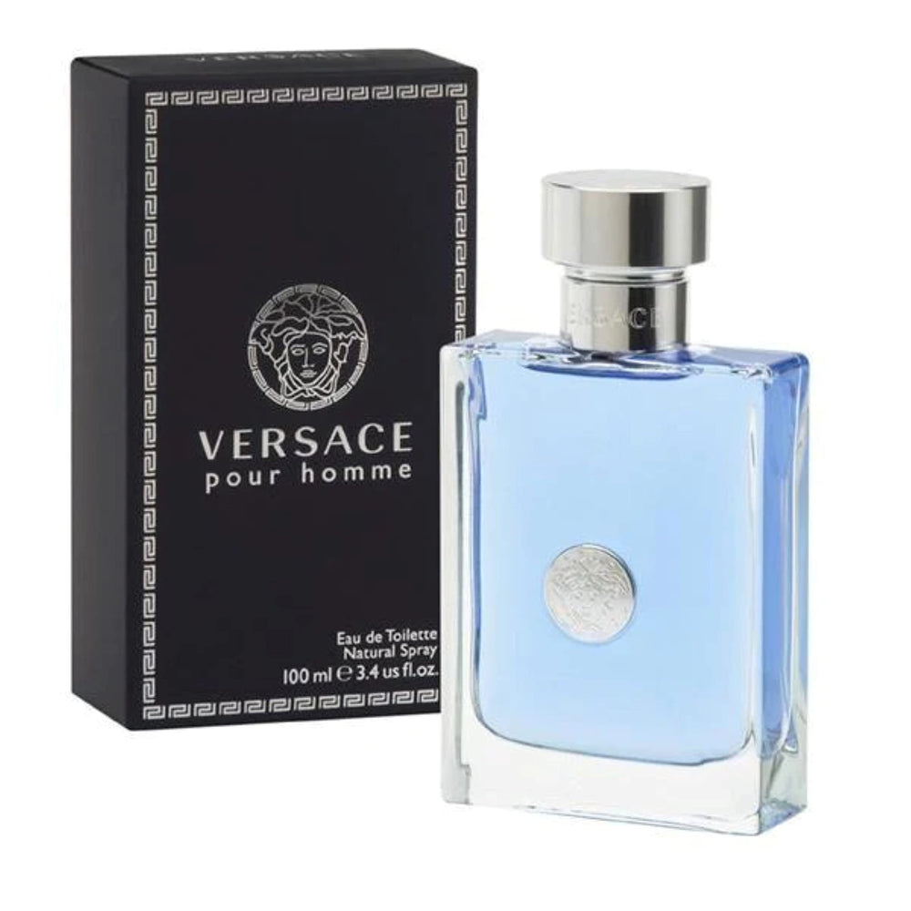 Versace Pour Homme, caja de empaque; regalo ideal para caballero moderno.